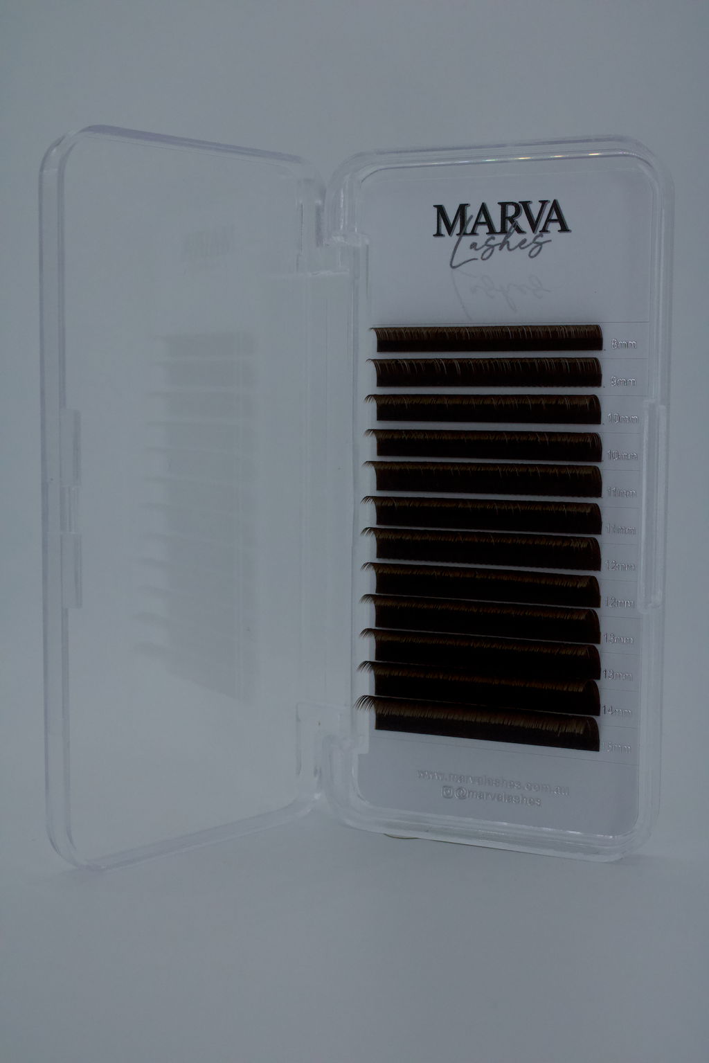 BROWN FLAT LASHES MIXED TRAY LASHES 0.15 & 0.20