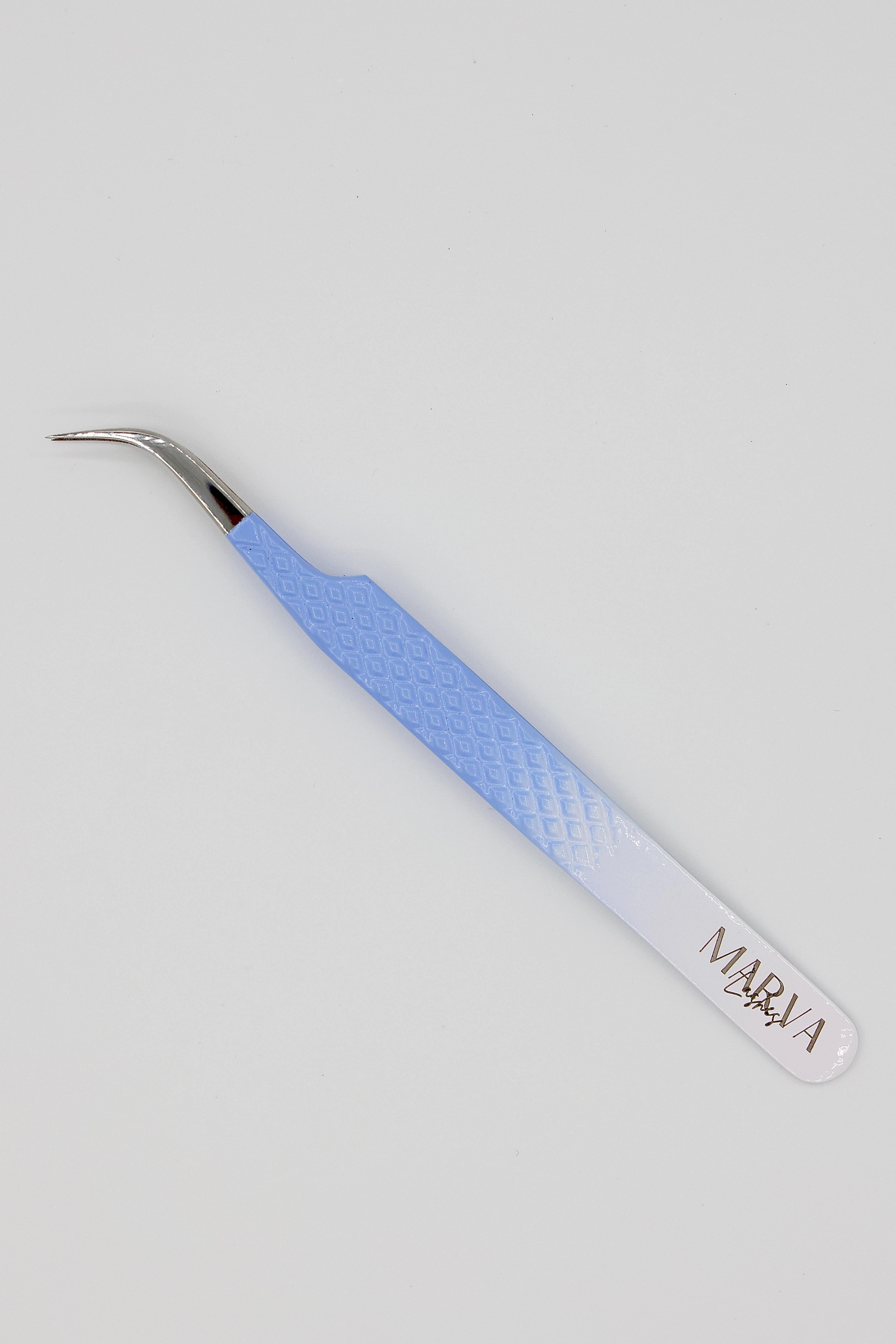 OMBRE BLUE & WHITE CURVE TWEEZER