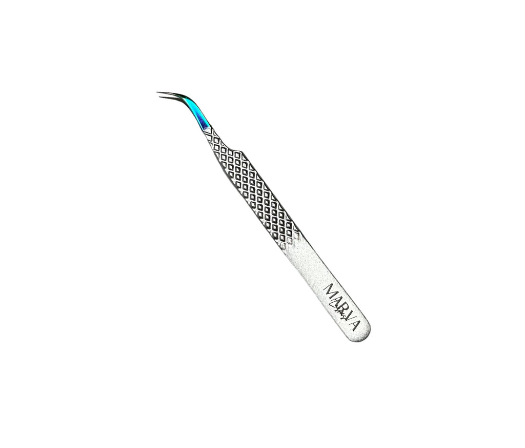 SPARKLY SILVER CURVE TWEEZER