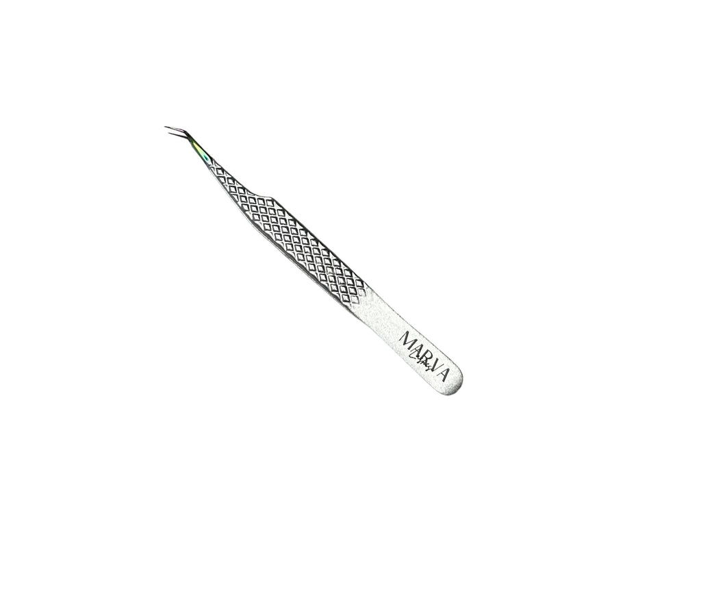 SPARKLY SILVER 45° ANGLE TWEEZER