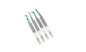 SPARKLY SILVER TWEEZER SET OF 4