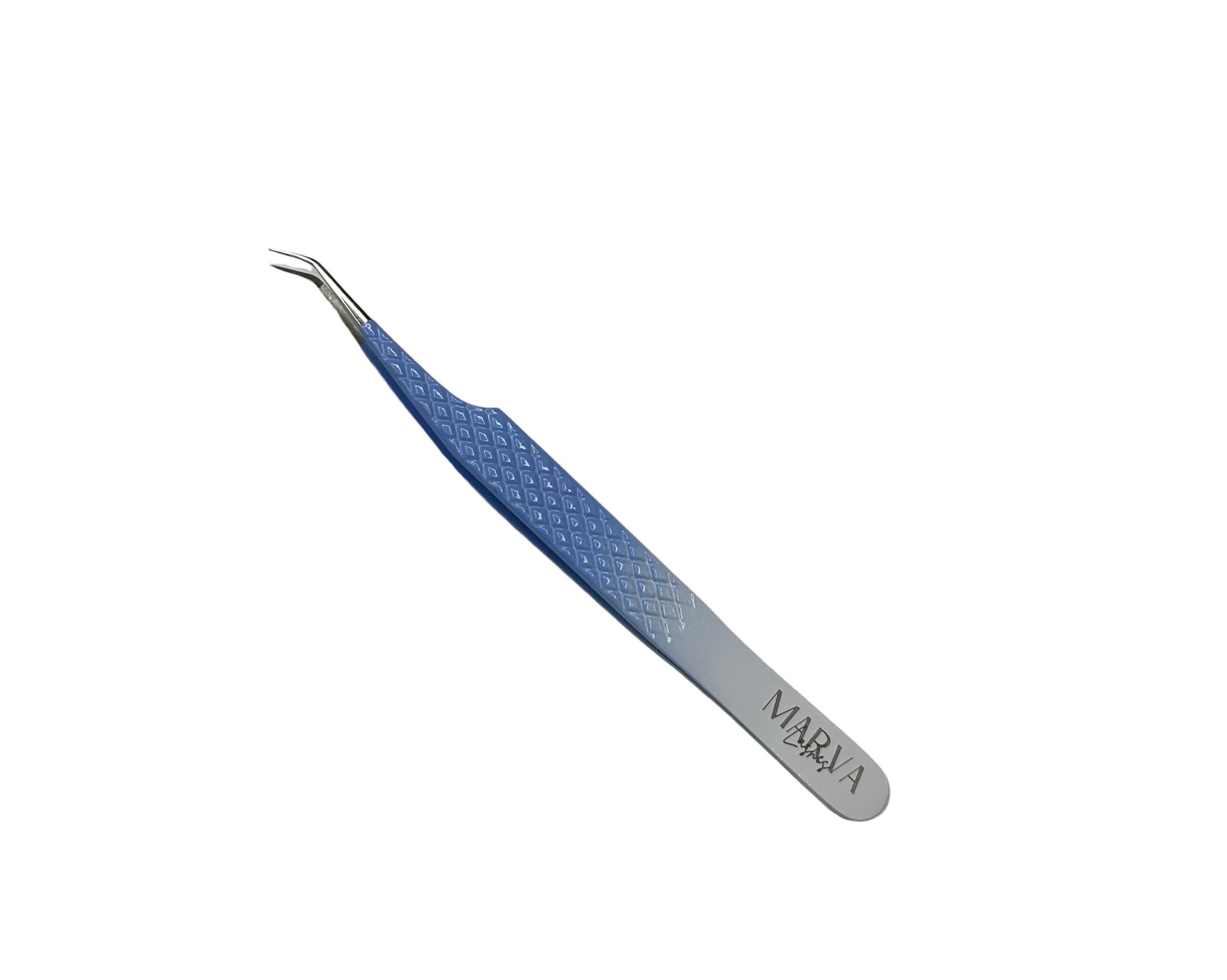 OMBRE BLUE & WHITE 45° ANGLE TWEEZER