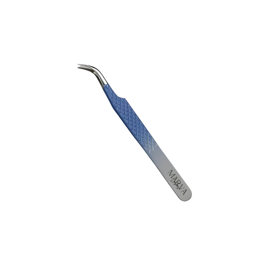 OMBRE BLUE & WHITE CURVE TWEEZER