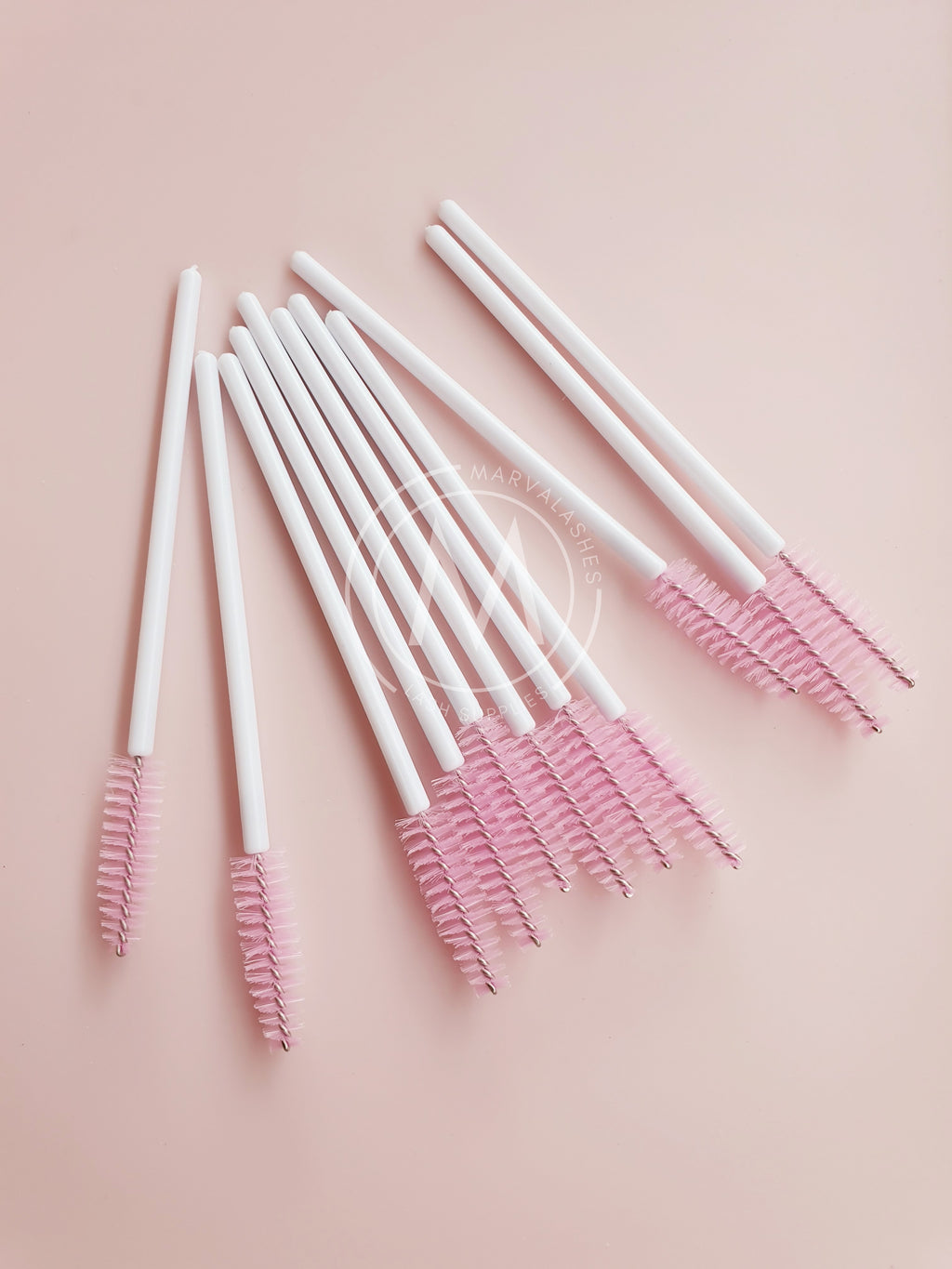 PINK & WHITE DISPOSABLE LASH WANDS 50PK